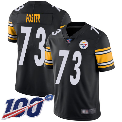 Men Pittsburgh Steelers Football #73 Limited Black Ramon Foster Home 100th Season Vapor Untouchable Nike NFL Jersey->women nfl jersey->Women Jersey